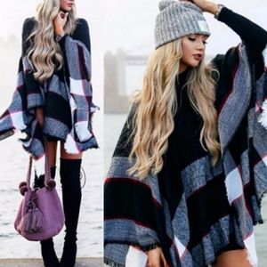 Plaid Poncho